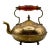 Antique JCB James Clews Brass Toddy Kettle With Amber Handle For Sale