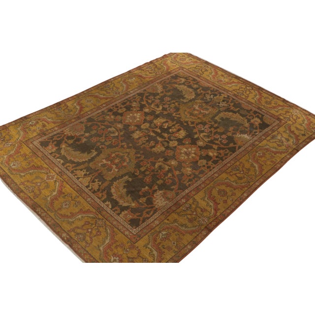 1920s 1920s Antique Persian Sultanabad Rug in Gold and Red Floral Pattern - By Rug & Kilim For Sale - Image 5 of 7