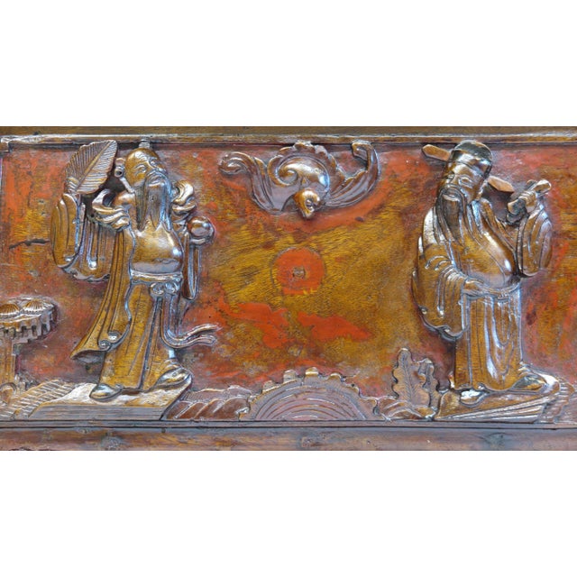 Chinese 19th Century Chinese Carved Panel Board For Sale - Image 3 of 11