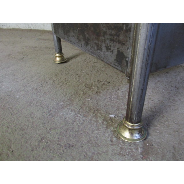 Austrian Steel Jugendstil / Art Nouveau Style Nightstands, Circa 1910, a Pair For Sale - Image 12 of 14