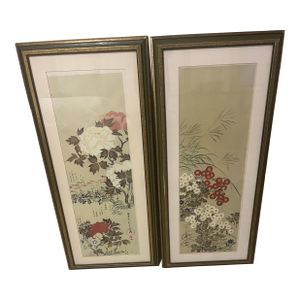 Pair of Vintage Sakai Hoitsu Framed Wall Art