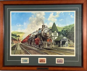 Howard Fogg Railroad Print – “The Alton Limited” Steam Locomotive, American Railroad History Artwork, Vintage Transportation Art