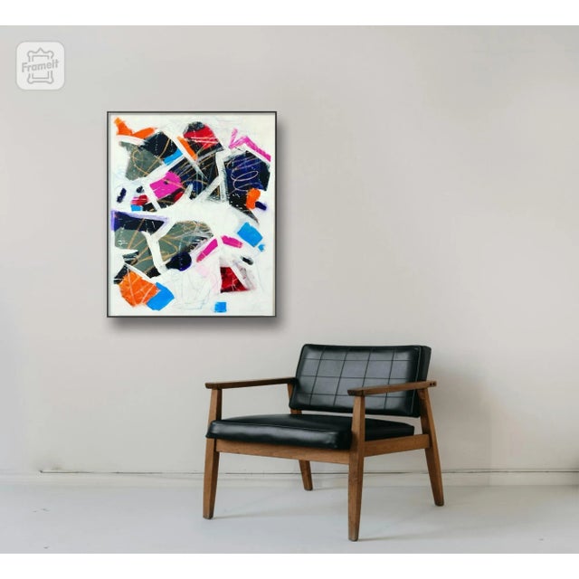 Contemporary Modern Artwork “Le Fete”by Cassandra Auker, Mixed Media on Stretched Canvas For Sale - Image 6 of 9