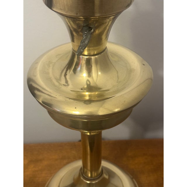 Mid-Century Modern 1970s Mid-Century Modern - Brass Lamp For Sale - Image 3 of 5