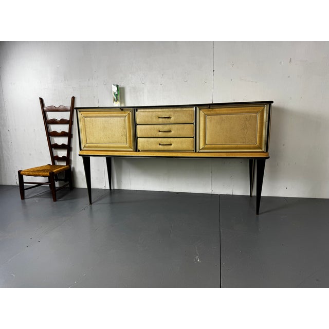 Italian Vintage Mid-Century Sideboard by Umberto Mascagni, 1950s Very decorative Mid Century Hollywood Regency Style...