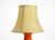 1960s Orange Ceramic Table Lamp with Cocoon Shade | Made in Italy For Sale - Image 13 of 18