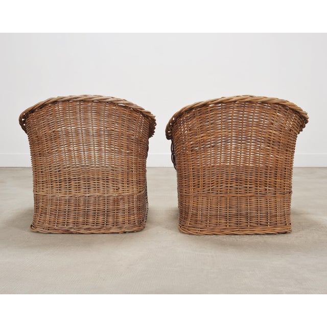 Suite of Michael Taylor Style Rattan Wicker Chairs and Sofa For Sale - Image 18 of 18