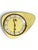1960s Vintage Freeform Glass Wall Clock in Yellow Formica from FFR Morbier, 1950s For Sale - Image 5 of 11