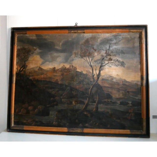 Romantic Landscape, Oil on Canvas, Framed For Sale - Image 3 of 18