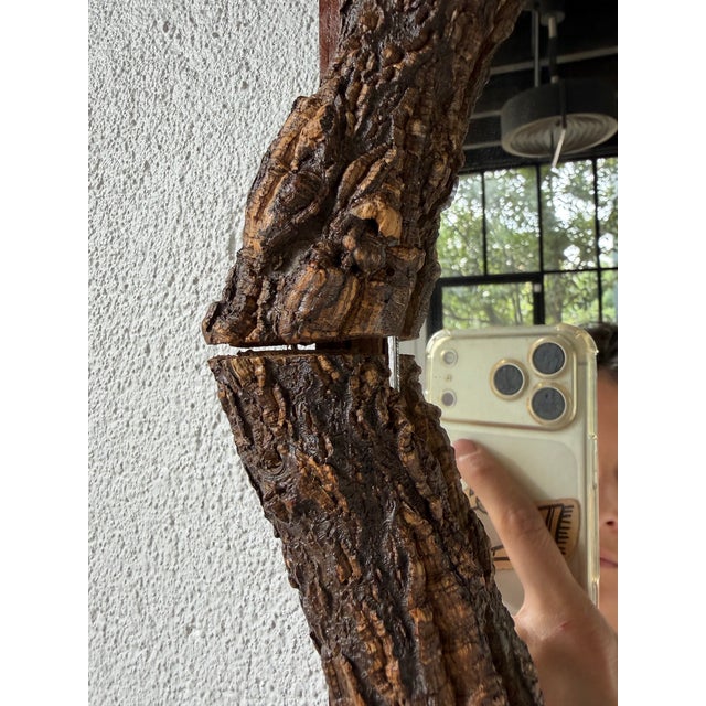 Antique Folk Art Rustic Wooden Mirror, 1900 For Sale - Image 13 of 18