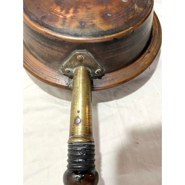 Metal Copper & Brass 1800's Antique Bed Warmer For Sale - Image 7 of 7