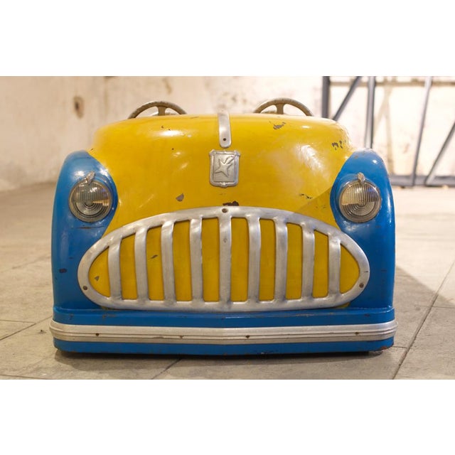 Yellow and Blue Merry-Go-Round Car, 1952 For Sale - Image 3 of 15