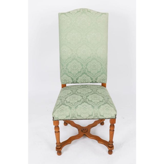 Vintage High Back Dining Chairs in Oak, Set of 8 For Sale - Image 16 of 18