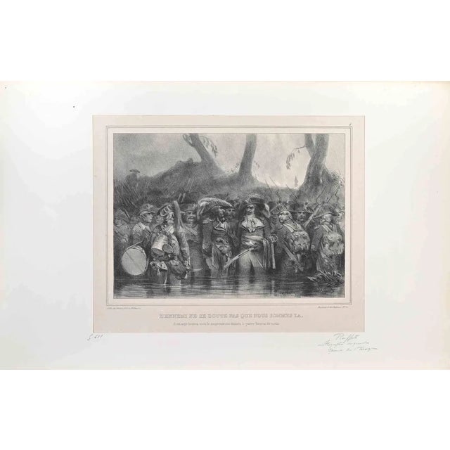 Auguste Raffet, L'Ennemi Ne Se Doute Pas Que, Lithograph, 1830s For Sale