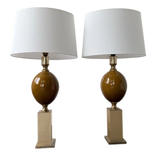 Table Lamps by Philippe Barbier, 1970s, Set of 2 For Sale