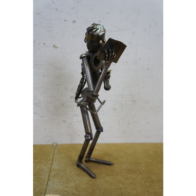Vintage Handcrafted Metal Art Surgical Scene Sculpture Figurine Doctors Gift 13" For Sale - Image 15 of 18
