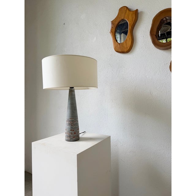 Blue Ceramic Table Lamp, 1950s For Sale - Image 18 of 18