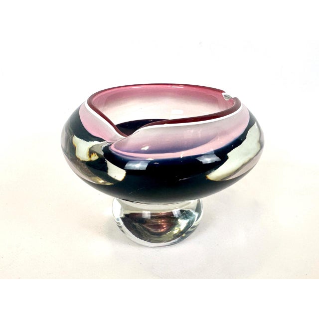 Mid-Century Modern Bohemian Art Glass Ashtray by Josef Hospodka for Chribska Glassworks, 1960s For Sale - Image 3 of 9
