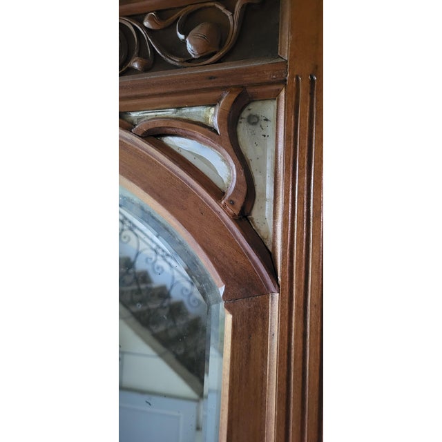 Art Nouveau Woodwork Element Mirror, 1890s For Sale - Image 10 of 12