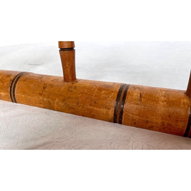 Early 1900s French Faux Bamboo Four Peg Coat/Hat Rack For Sale - Image 12 of 12