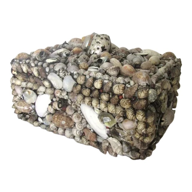 Mid 19th Century Sailor Made Shell Box, Provenance Captain Pennimann - Whaling Voyage For Sale