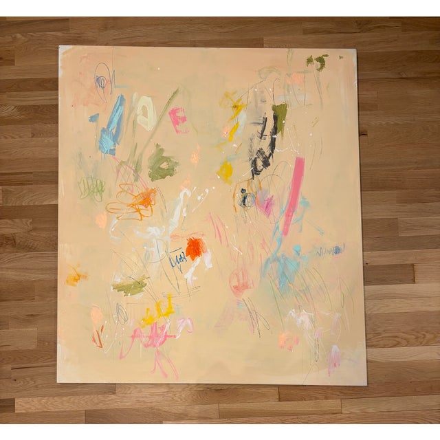 Sarah Trundle Sarah Trundle, Contemporary Abstract Painting, "Au Printemps" For Sale - Image 4 of 6