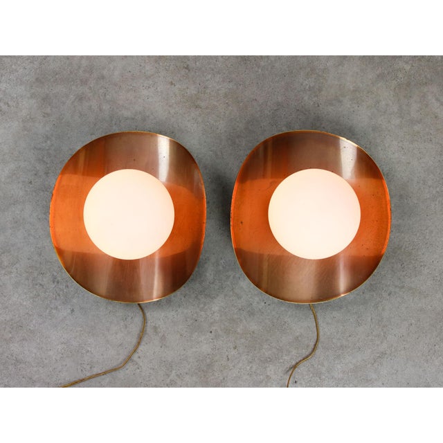 Vintage German Wall Lamps in Copper Plating from Ist Ellux, 1980s, Set of 2 For Sale - Image 4 of 14