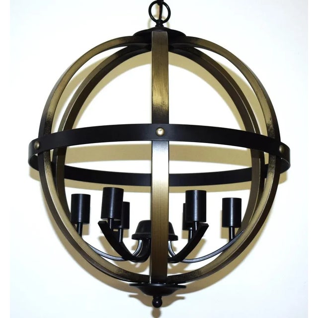 Spherical Kimpton Hanging Light by Franklin Iron Works for Lamps Plus, USA, 1990s For Sale - Image 3 of 5