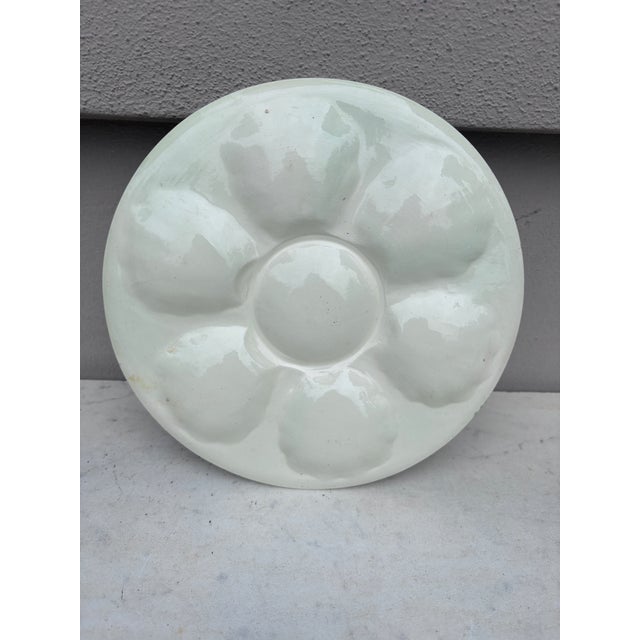 French Majolica Oyster Plate Salins, Circa 1890 For Sale - Image 4 of 7