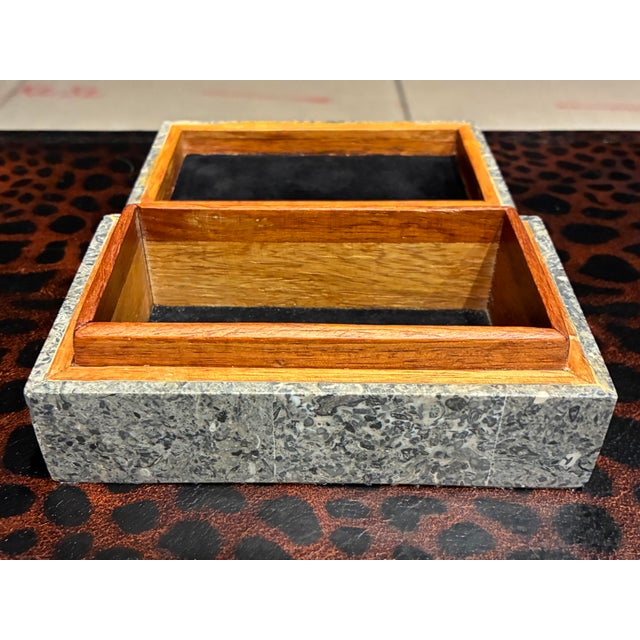 Tessellated Stone Jewelry Box From Maitland-Smith For Sale - Image 11 of 12