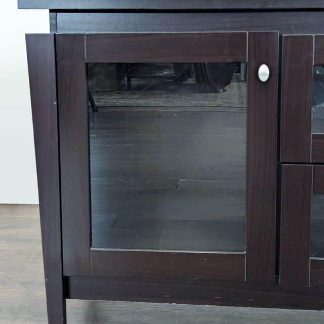 Wood Two Cabinet Sideboard With Two Drawers For Sale - Image 7 of 7