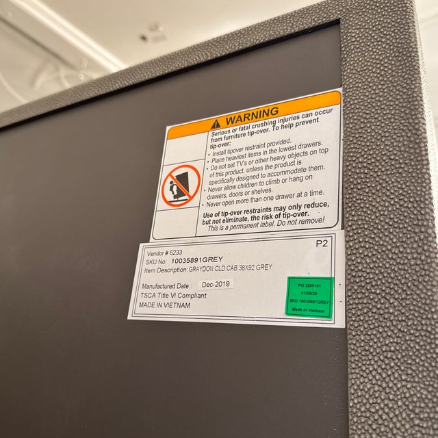 Restoration Hardware Graydon Shagreen Cabinet For Sale - Image 12 of 13