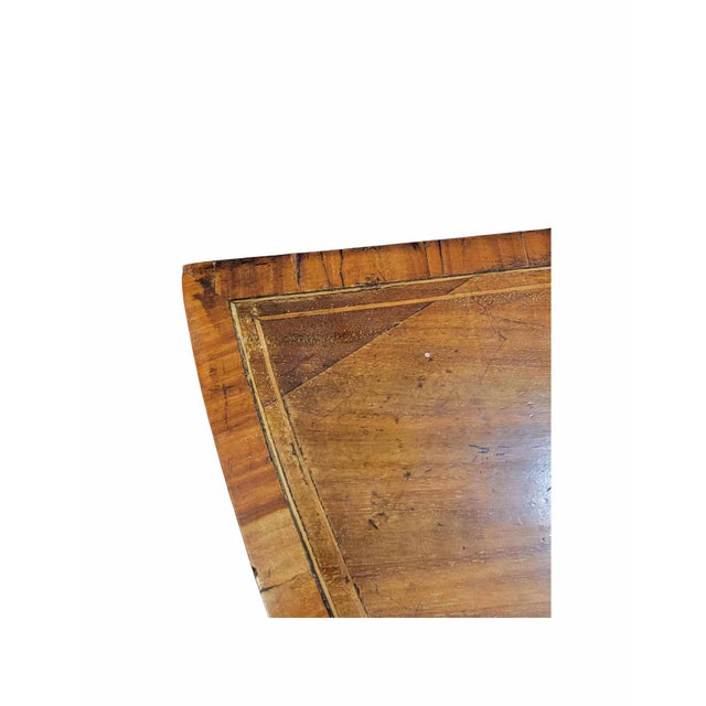 Wood A Late 19th Century English Demi Lune Console Table For Sale - Image 7 of 8