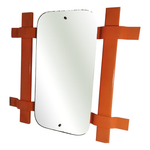 Hashtag Mirror in Varnished Wood, Italy, 1950s For Sale
