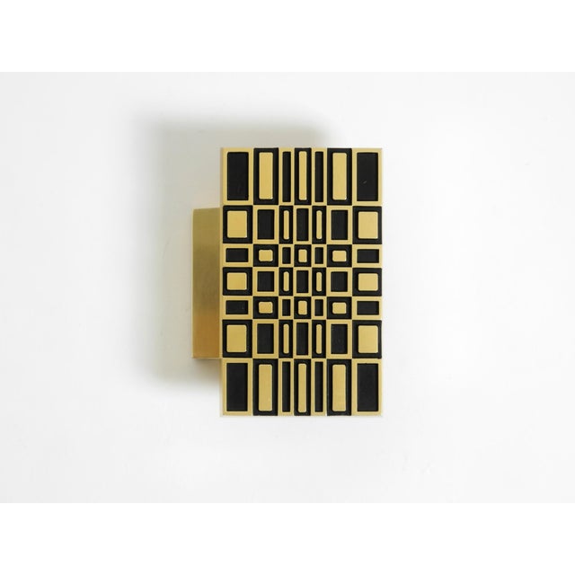 Vintage Space Age Abstract Door Handle in Brass-Plated Cast Aluminum, 1960s For Sale - Image 12 of 12