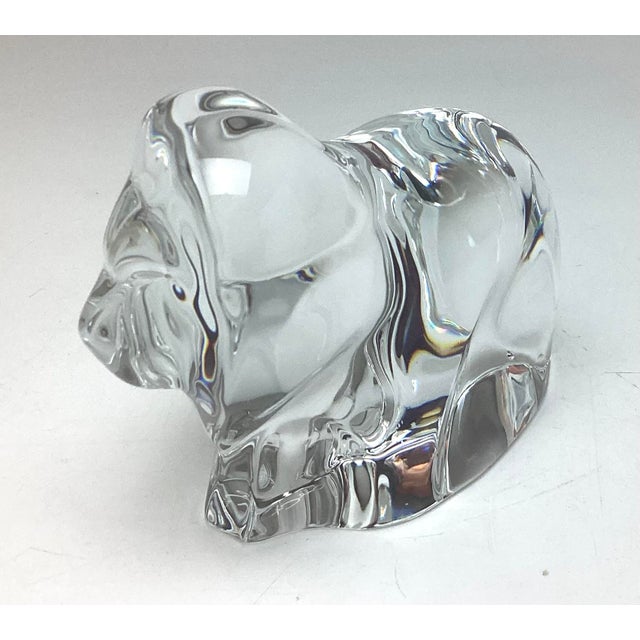 Crystal Glass Lion Statue Sculpture Signed Neil Cohen. He is known for his mold shaped wonderful glass pieces. This piece...