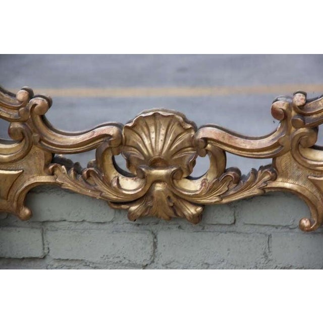 Wood 19th Century Italian Rococo Giltwood Mirror With Acanthus Design For Sale - Image 7 of 7
