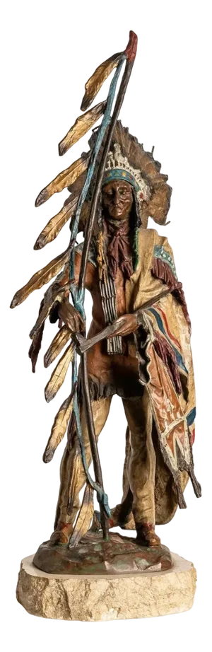 Carl Kauba, Peace, Polychrome Bronze Sculpture, 20th Century
