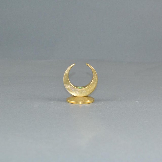 Brass Candleholder by Arthur Pe for Kolback 1960s For Sale - Image 6 of 8