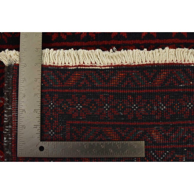 Baloch Rug 3’7” X 6’5” Blue Wool Vintage Tribal Hand-Knottted Carpet For Sale - Image 12 of 12