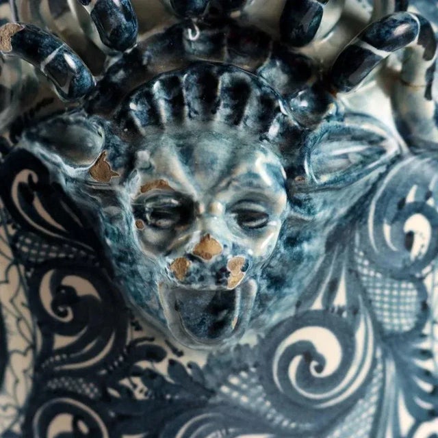 Blue Majolica Jar from Spica Albisola For Sale - Image 8 of 13