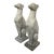 Pair of Neoclassical Style Cast Stone Seated Greyhounds For Sale