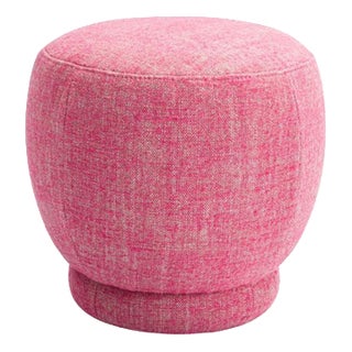 Zveva Round Pouf in Beech by Popus Editions For Sale