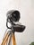 Matte Black Electric Patt 123 Theater Lamp on Wooden Tripod Floor Lamp from Strand, 1950s For Sale - Image 13 of 18