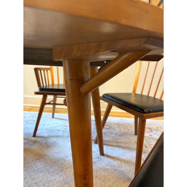 Mid-Century Modern 1950s Conant Ball Mid-Century Modern Expandable Dining Set For Sale - Image 3 of 14
