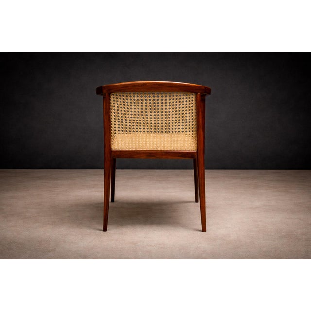 Armchair in Hardwood & Cane, John Graz, 1950s For Sale - Image 9 of 13