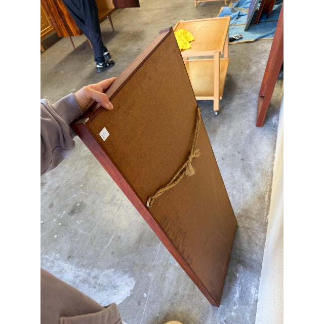 Vintage Danish Modern Teak Wall Mirror – Mid Century Scandinavian Design 1960s For Sale - Image 4 of 9
