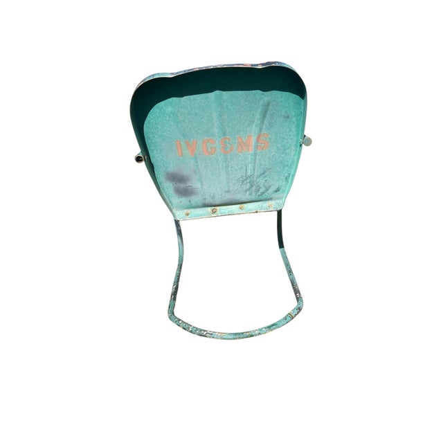 1960s Vintage Metal Mid Century Outdoor Chairs ~ Set of 2 For Sale - Image 5 of 8