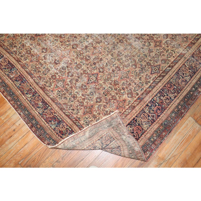 Early 20th Century Rustic Worn Fereghan Gallery Rug - 6'8" x 16'4" For Sale - Image 10 of 10