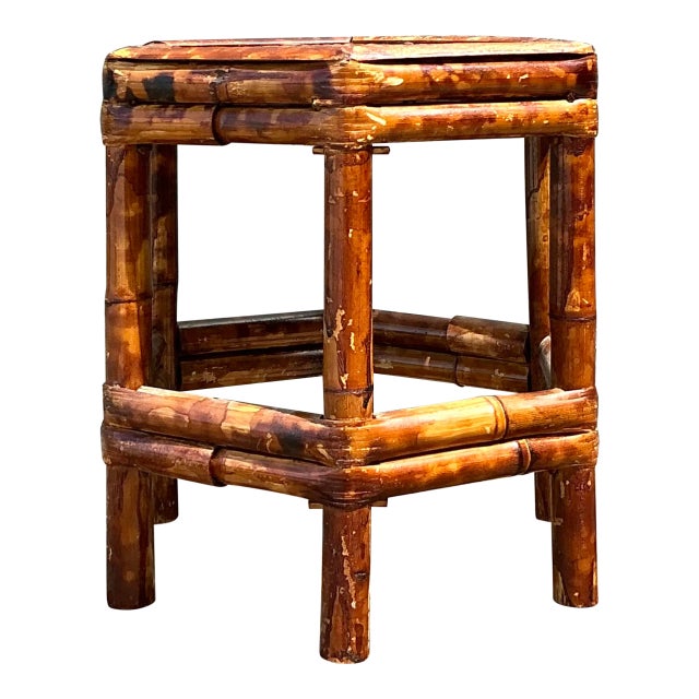 Vintage Tortoise Bamboo Orchid Stand For Sale